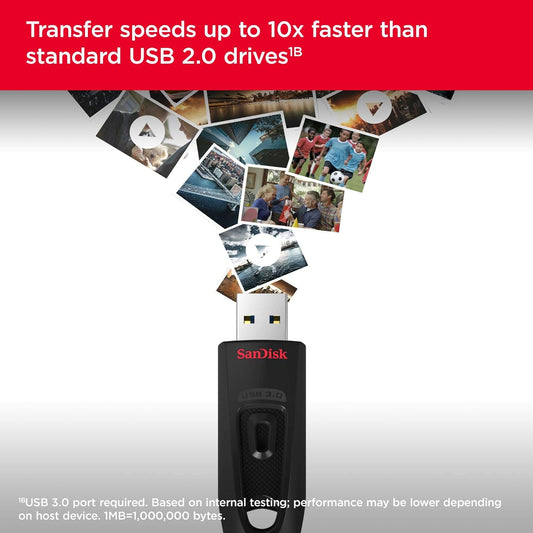 USB 3.0 SanDisk 64GB Cruzer Ultra Black