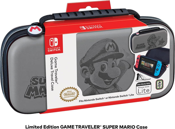 Nintendo Switch Super Mario - Protective Deluxe Travel Case - Deboss Grey
