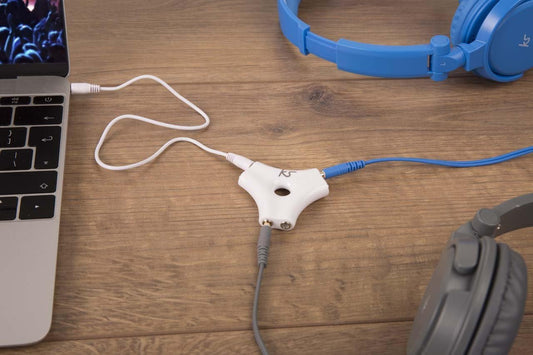 Kitsound Cable AUX Splitter Five-Up White