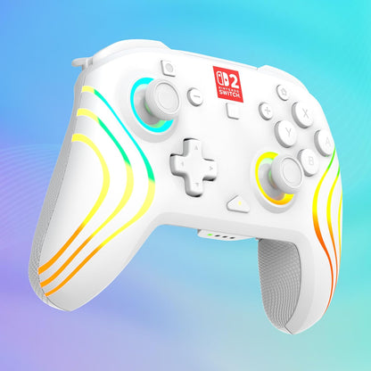 Afterglow Wave Wireless RGB Controller - White (Nintendo Switch 2)