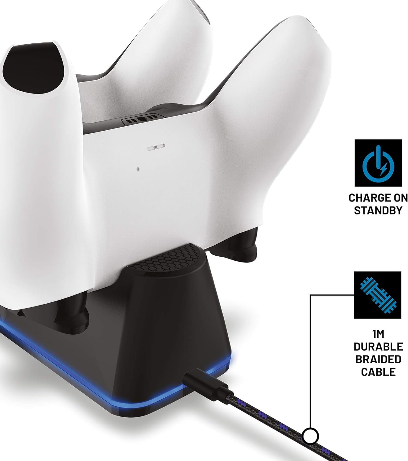 Stealth C100 Twin USB Charging Dock + Play & Charge Cable