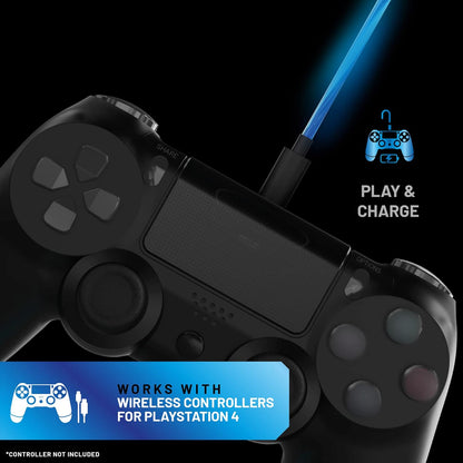 PS4 Light Up Charge Cables Twin Pack