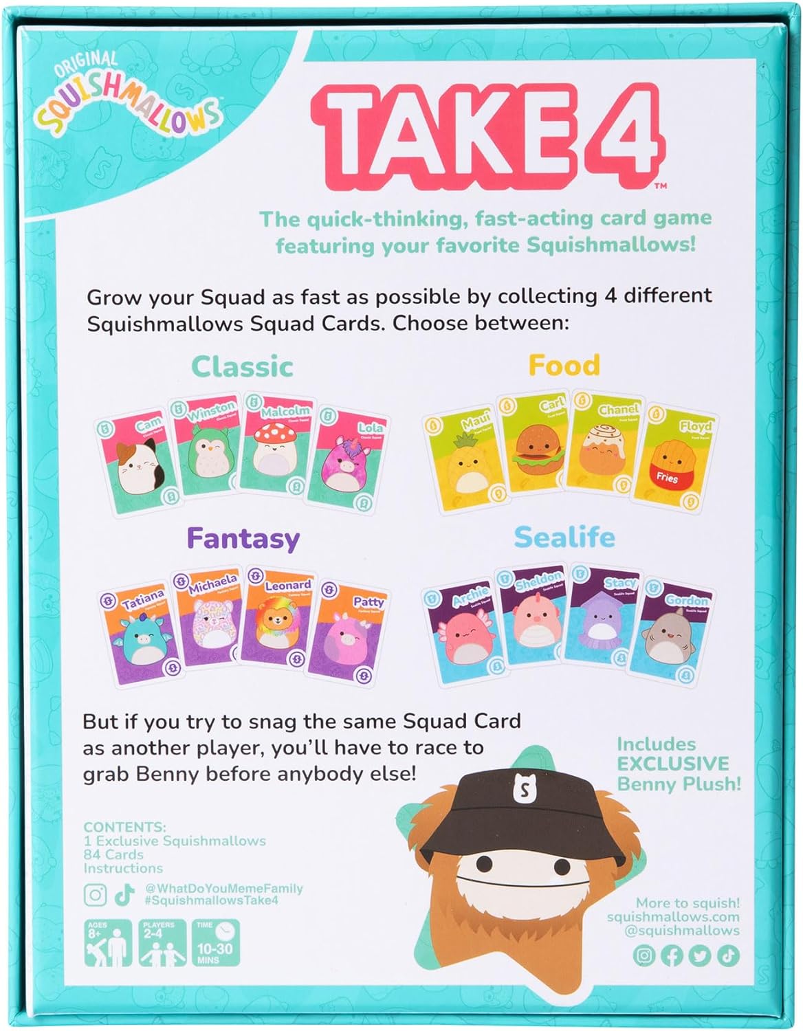 Squishmallows TAKE 4 Card Game