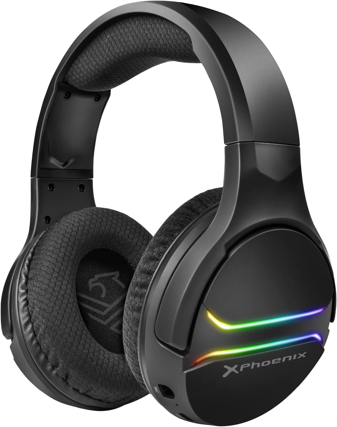 Phoenix Echo Wireless Gaming Headphones with Microphone for PS5 PC Switch RGB Lighting Surround Sound 7.1 Black