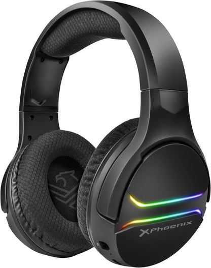 Phoenix Echo Wireless Gaming Headphones with Microphone for PS5 PC Switch RGB Lighting Surround Sound 7.1 Black