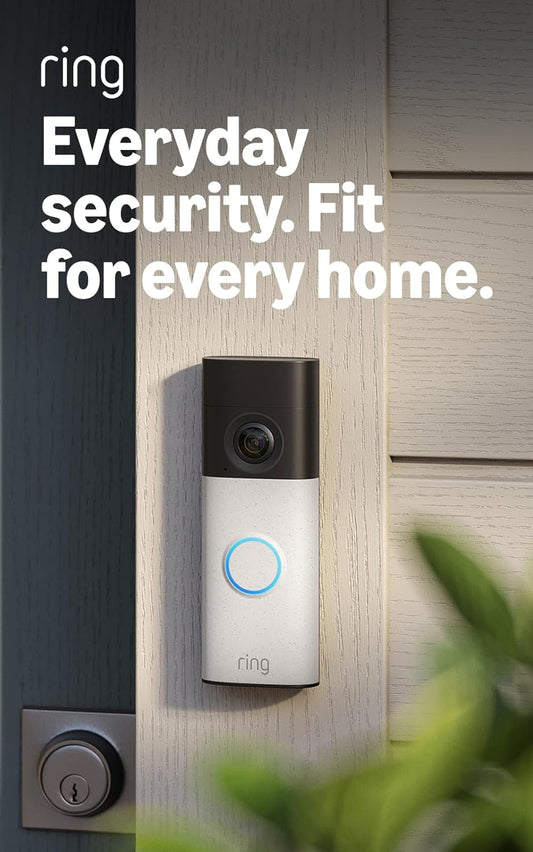 Amazon Ring Door Bell - Speckled White (Newest Gen)
