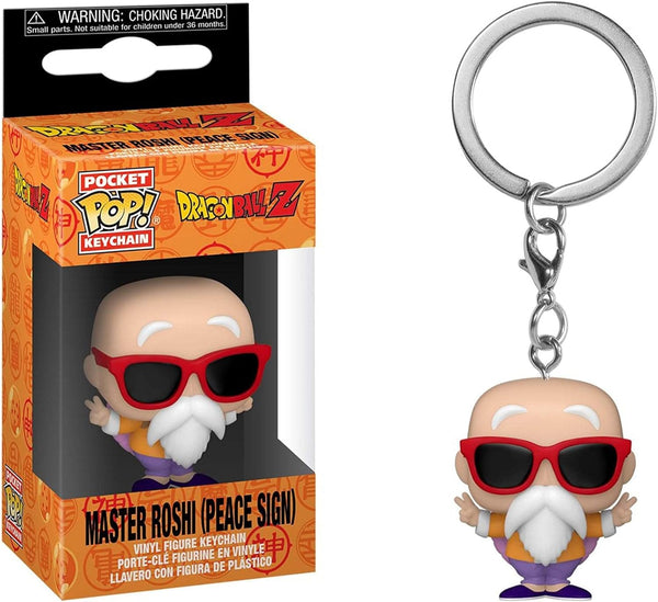 FUNKO POP! : DRAGON BALL Z - MASTER ROSHI PEACE SIGN POCKET KEYCHAIN