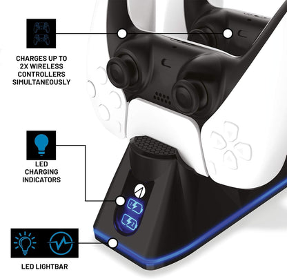 Stealth C100 Twin USB Charging Dock + Play & Charge Cable