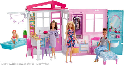 Barbie: Doll + Dollhouse Portable 1 Storey