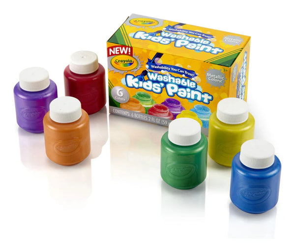 Crayola 6 Washable Metallic Paint Set