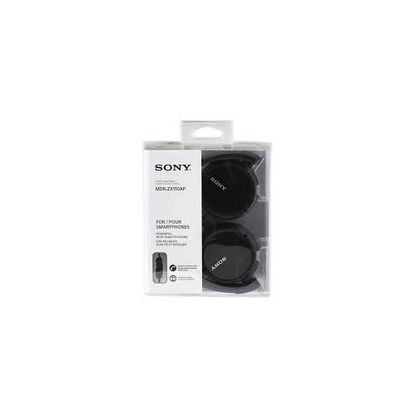 Sony MDR-ZX110APBC Black Foldable On-Ear Headphones with Microphone