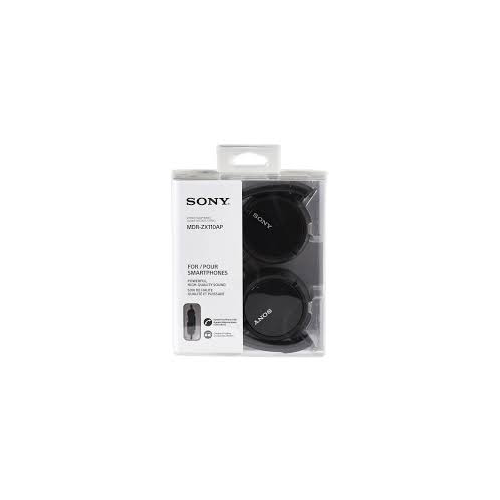 Sony MDR-ZX110APBC Black Foldable On-Ear Headphones with Microphone