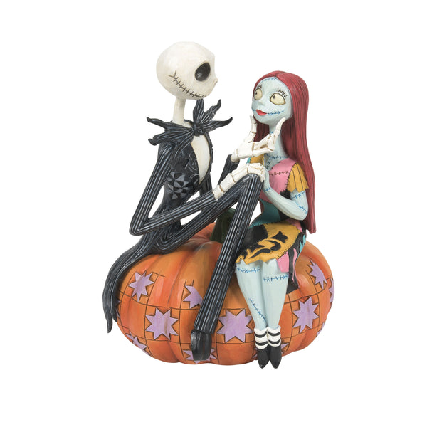 Enesco: Disney Nightmare Before Christmas Jack and Sally on Pumpkin