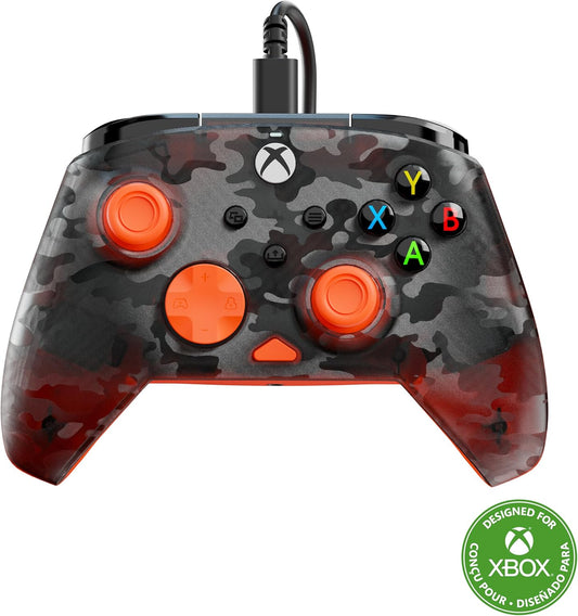 Turtle Beach Rematch Controller, Green Camo Black/Orange | Xbox