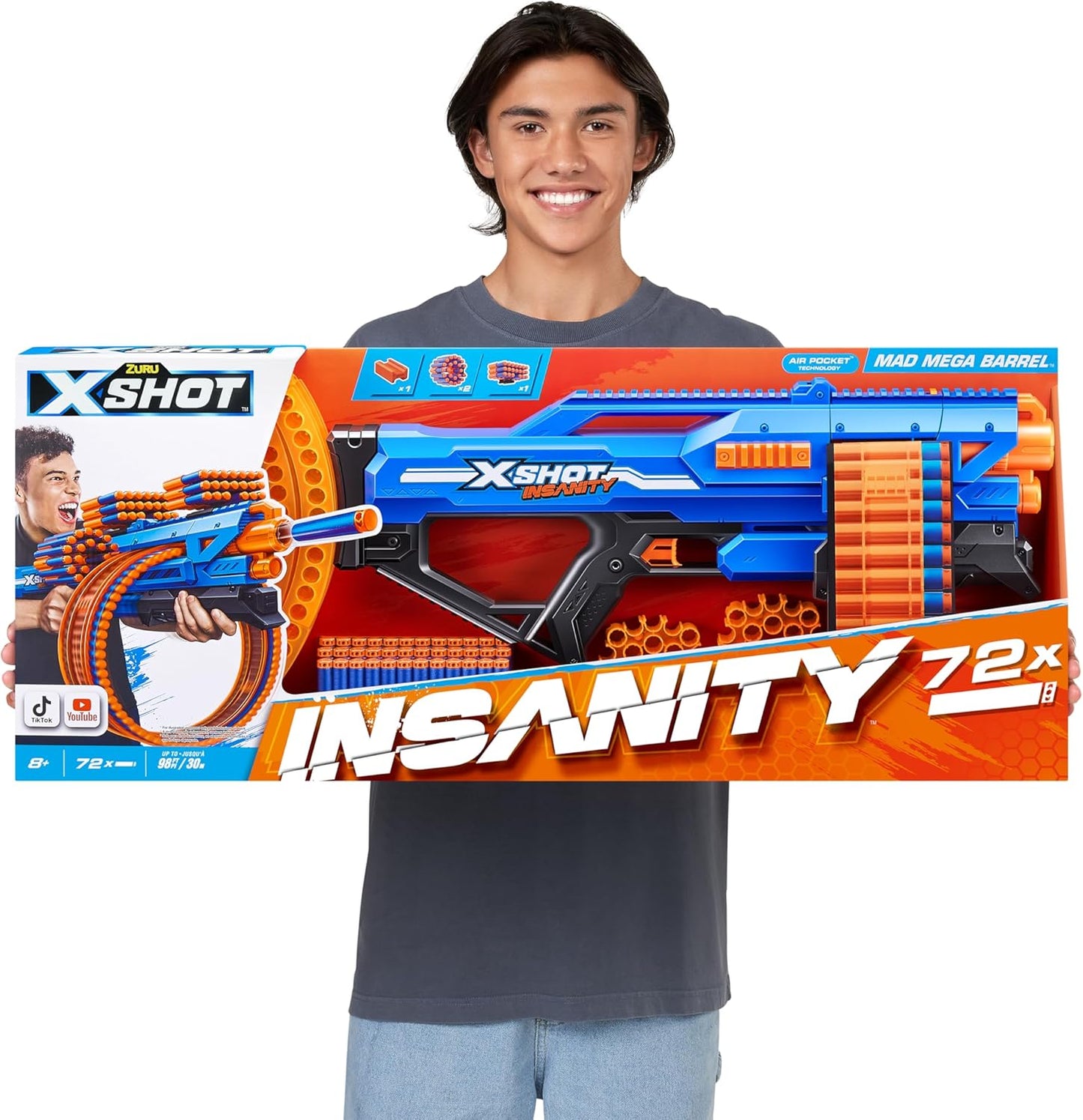 X-Shot Insanity S1 Mad Mega Barrel Blaster