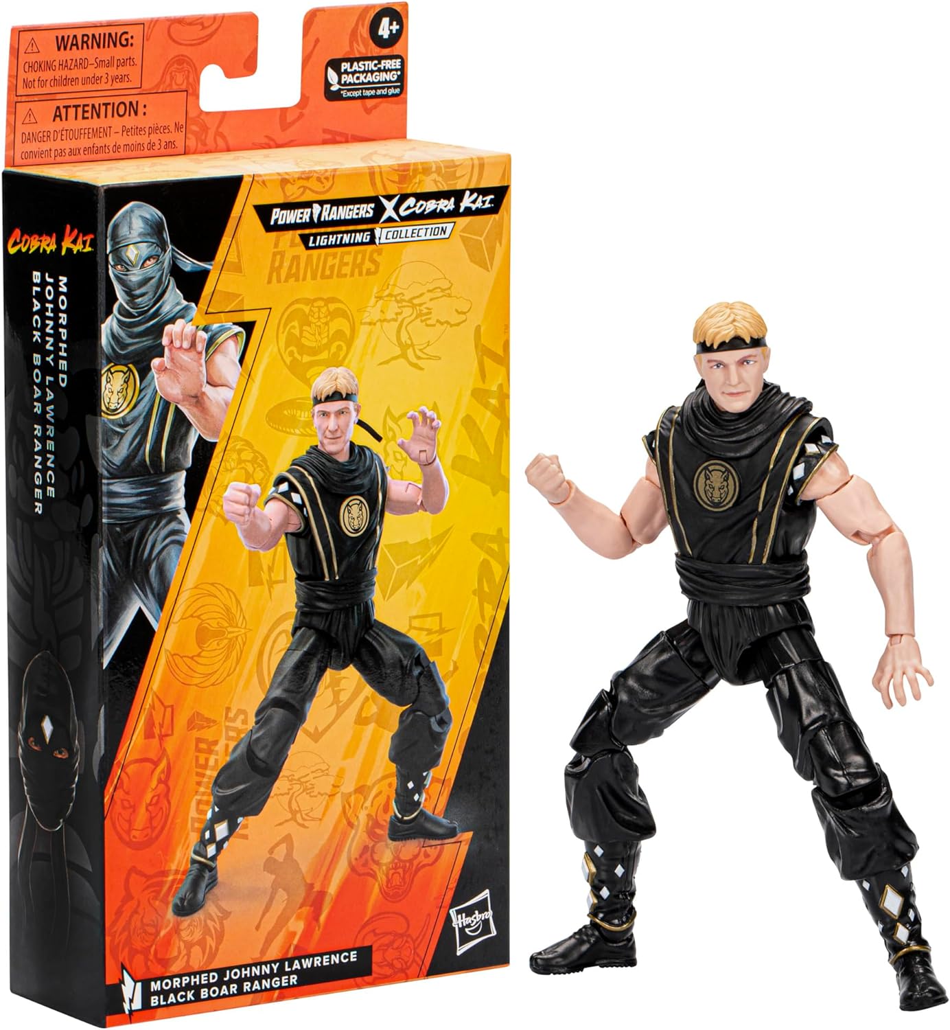 Hasbro Figure Power Rangers X Cobra Kai Lighting Collection Morphed Johnny Lawrence Black Ranger