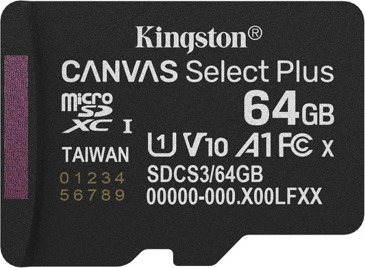 Kingston Canvas Select Plus Micro SDXC Memory Card 64GB