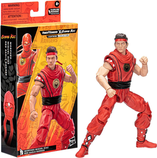 Hasbro Figure Power Rangers X Cobra  Kai Lighting Collection Miguel Diaz Red Eagle Ranger
