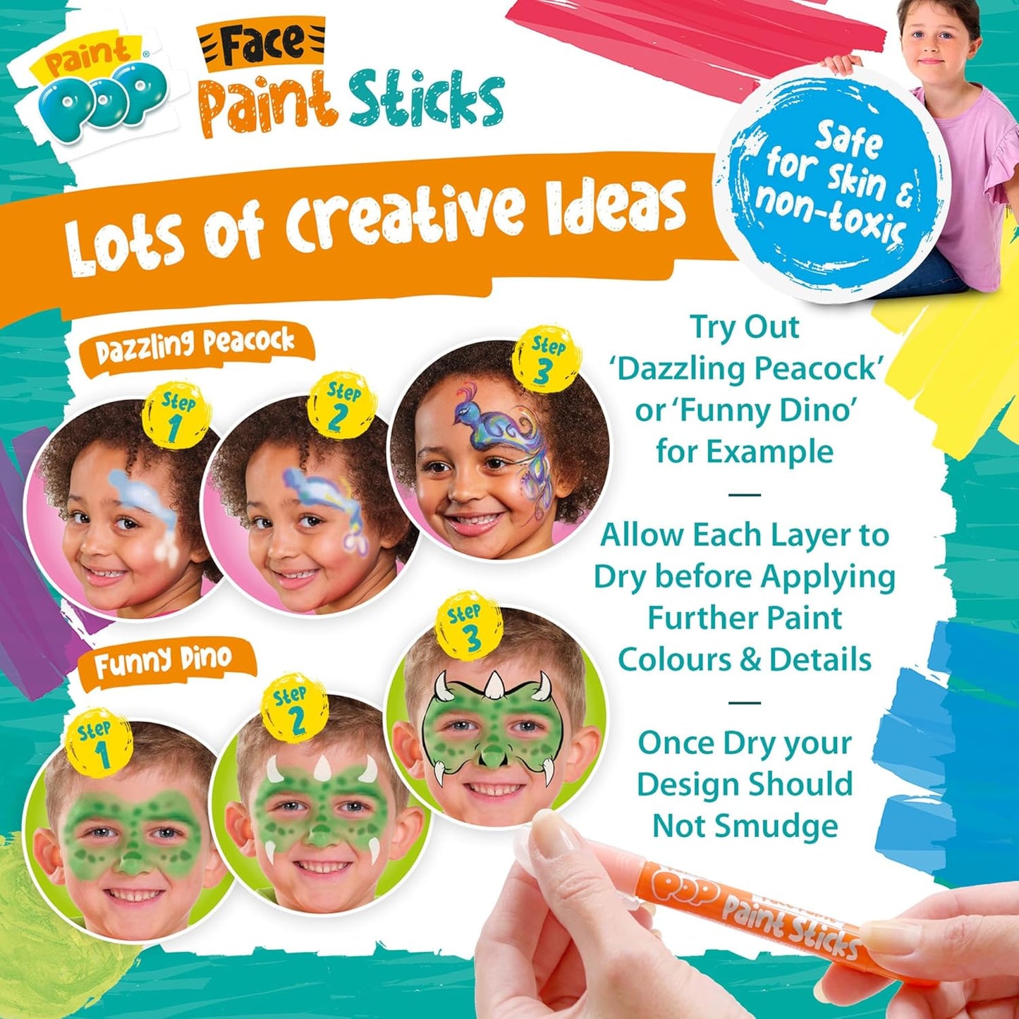 Paint Pop Face Paints - 12 Pack