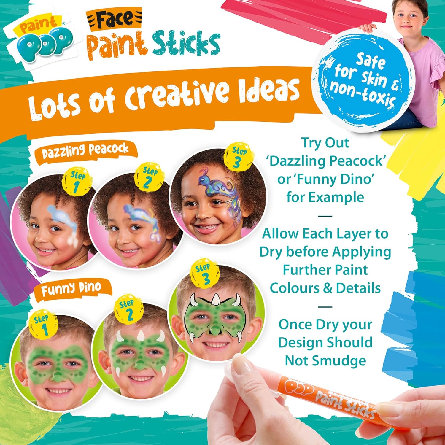 Paint Pop Face Paints - 12 Pack