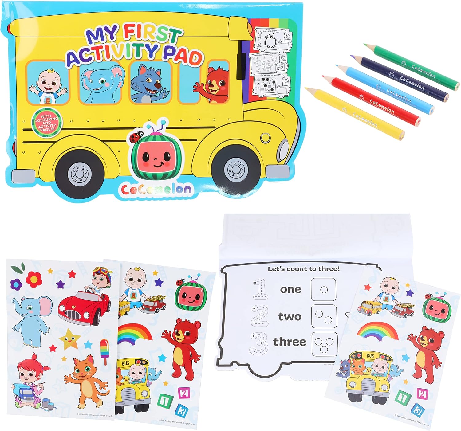 Cocomelon Activity Case with Bubble Stickers