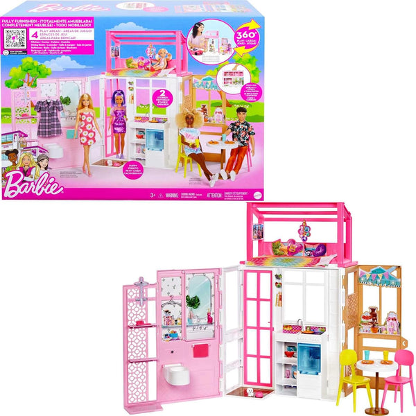 Barbie Dollhouse (2 Levels + 4 Play Areas)