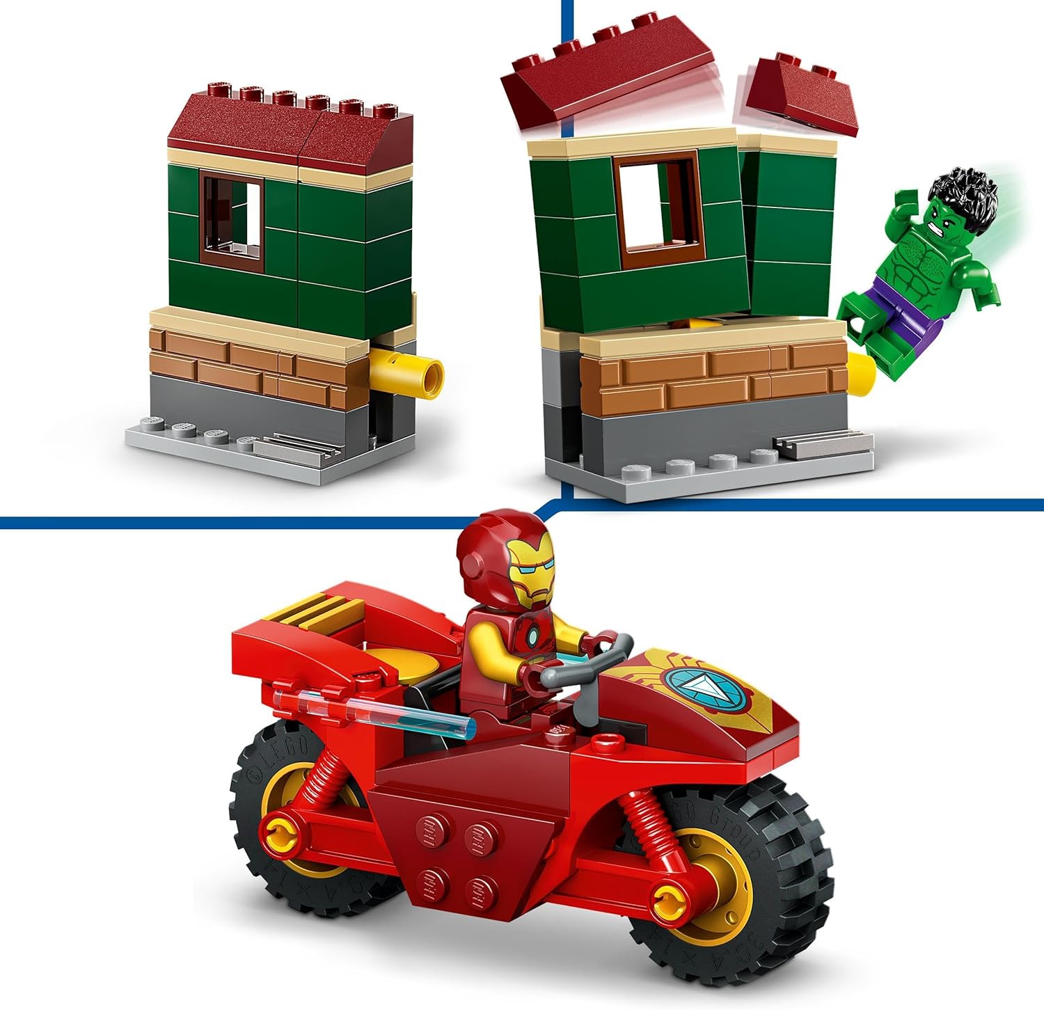 LEGO® | Marvel: Iron Man with Bike and The Hulk (76287)