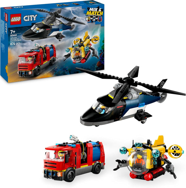 LEGO® | City: Helicopter, Fire Truck & Submarine Remix (60462)