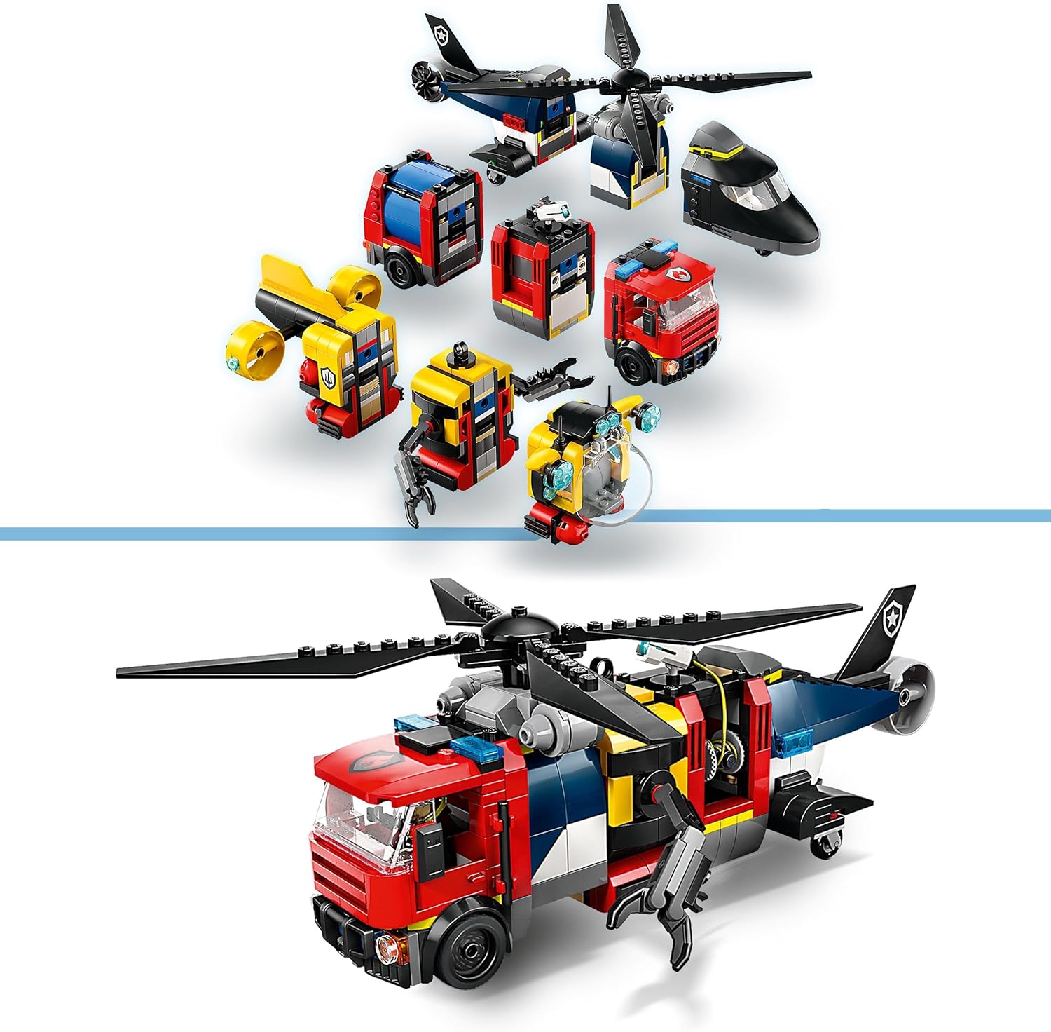 LEGO® | City: Helicopter, Fire Truck & Submarine Remix (60462)
