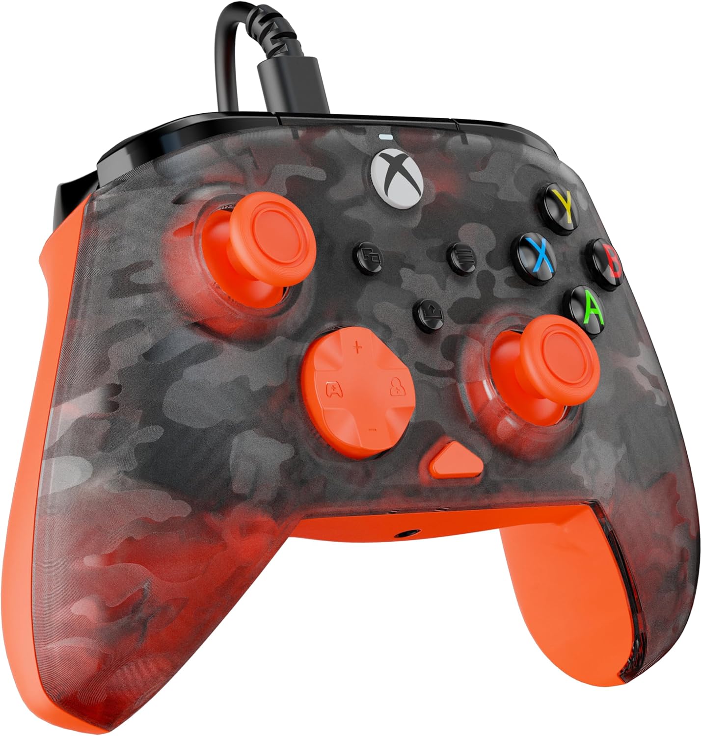 Turtle Beach Rematch Controller, Green Camo Black/Orange | Xbox