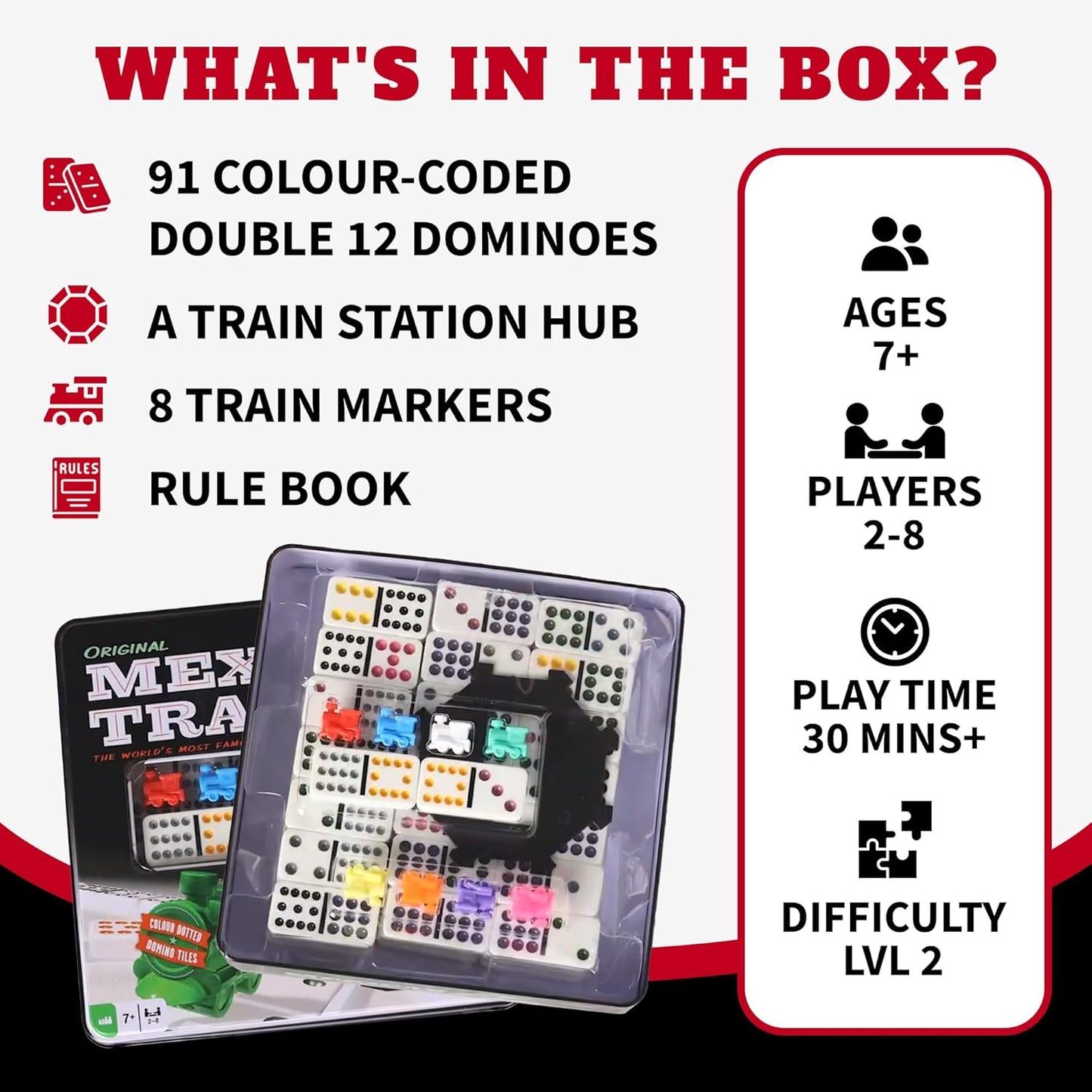 TACTIC - MEXICAN TRAIN - TIN BOX WITH WINDOW