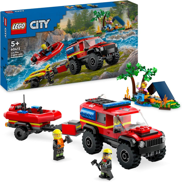 LEGO® | City: 4x4 Fire Truck with Rescue Boat (60412)