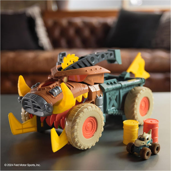 Monster Jam Mini Megalodon Mad Hog Chomper and Monster Truck Playset