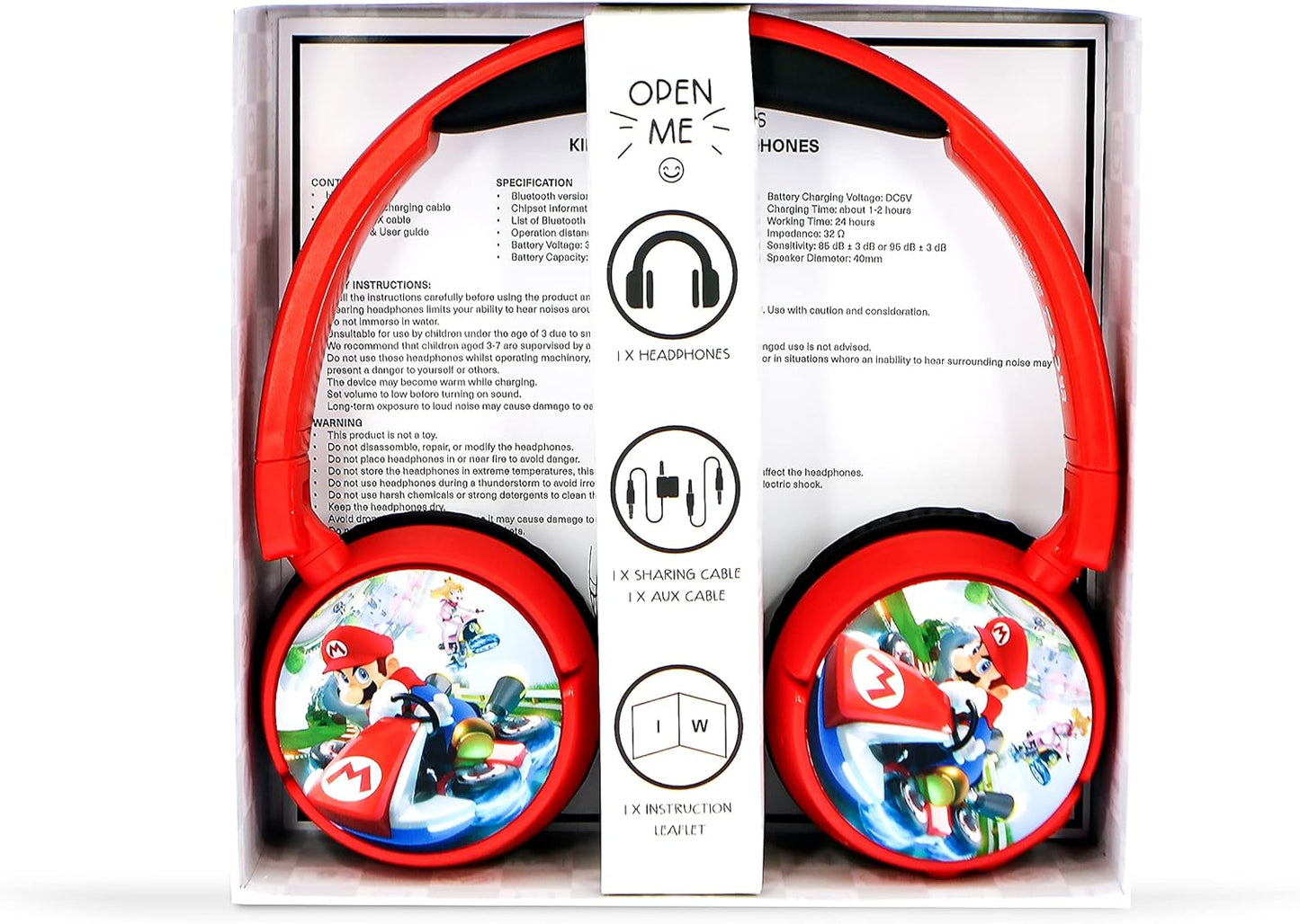 OTL Bluetooth Wireless Junior Mario Kart Headphones