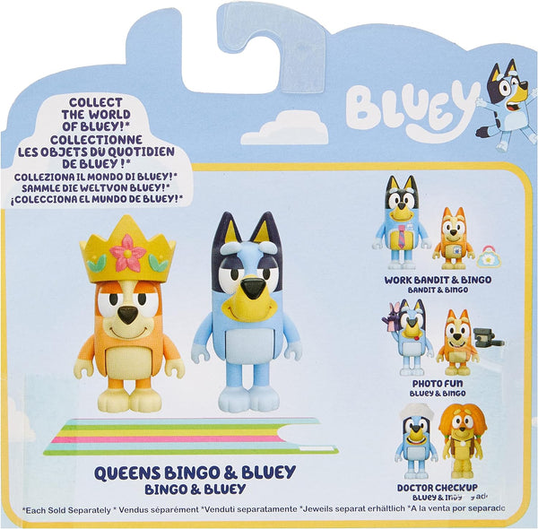Bluey S5 2PK Figure - Queen Bluey & Bingo