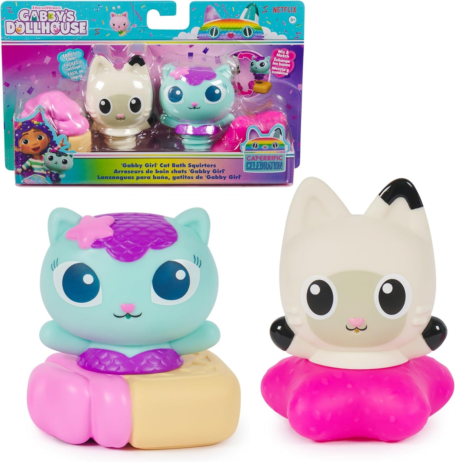 Gabby's Dollhouse Bath Figures