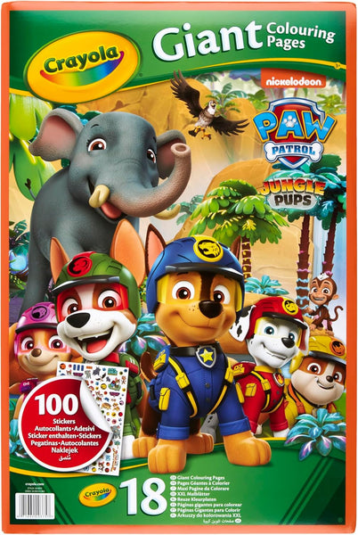 Crayola: Paw Patrol Giant Colouring Pages with Stickers
