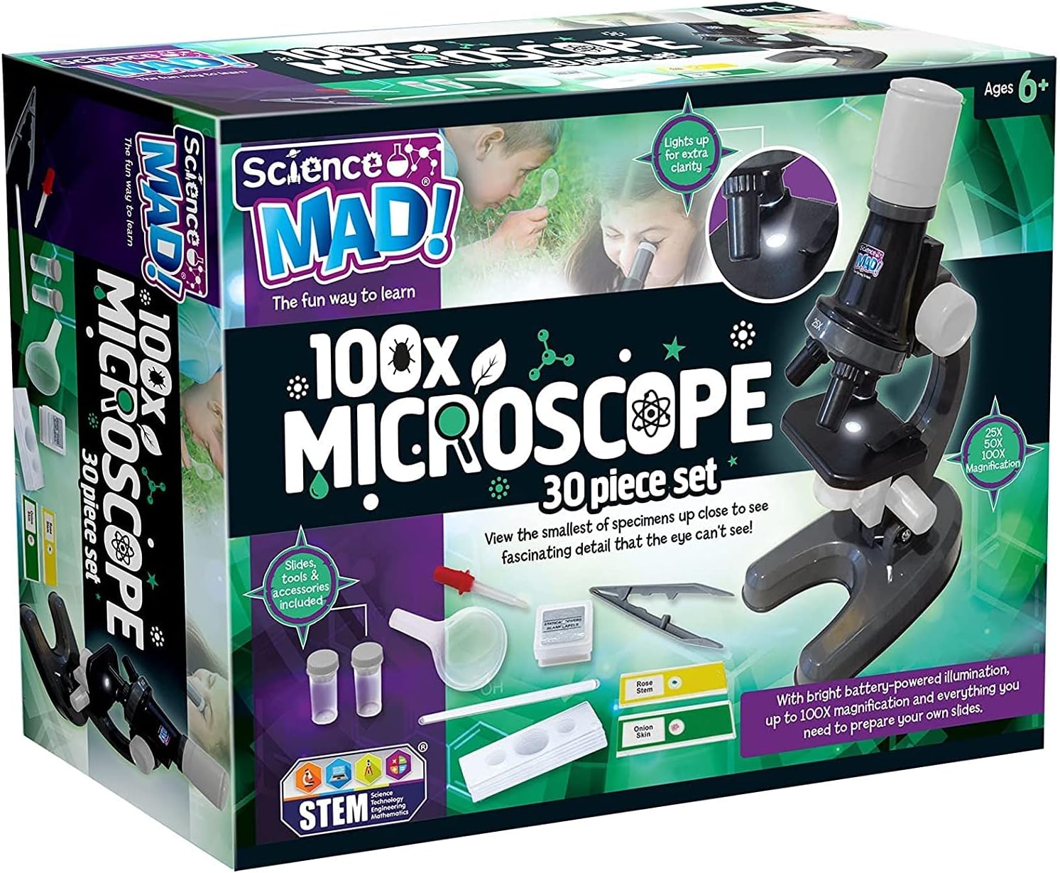 Science Mad 100X Microscope SS25