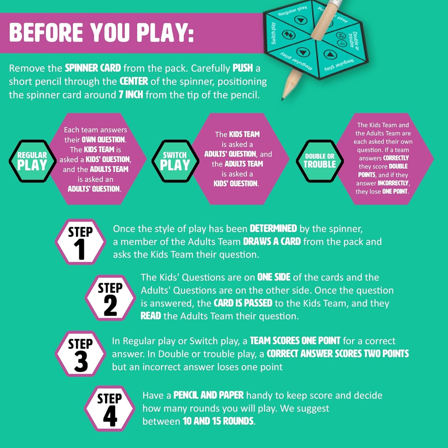 Kids vs Adults: Family Card Game