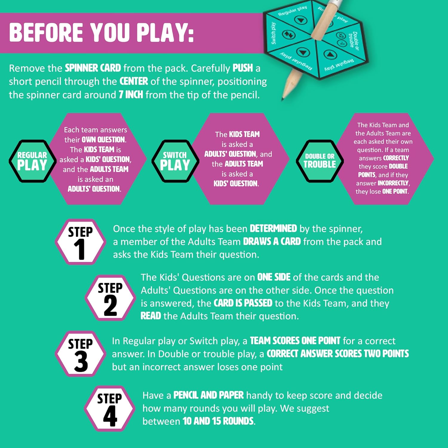 Kids vs Adults: Family Card Game