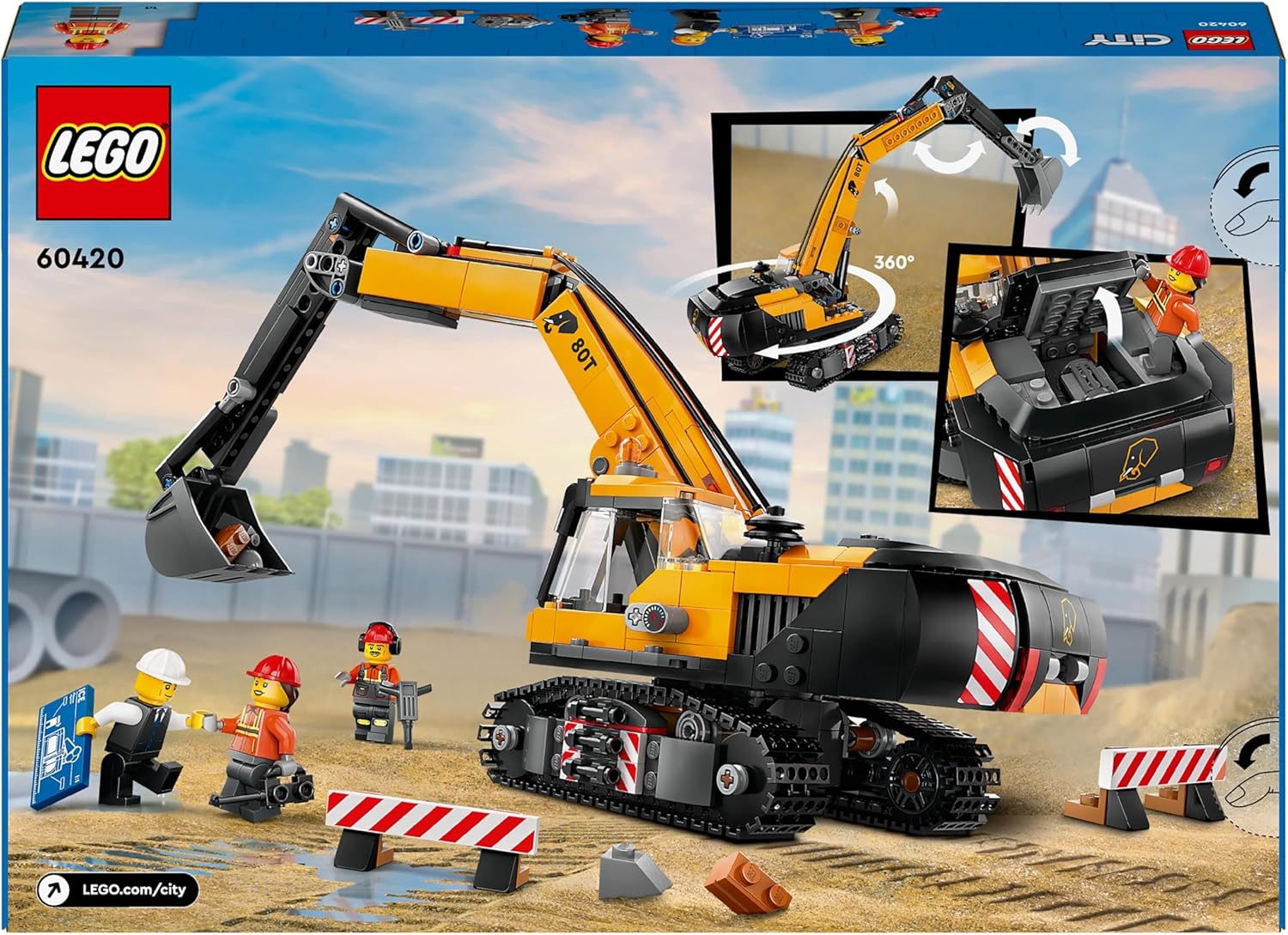 LEGO® | City: Yellow Construction Excavator (60420)