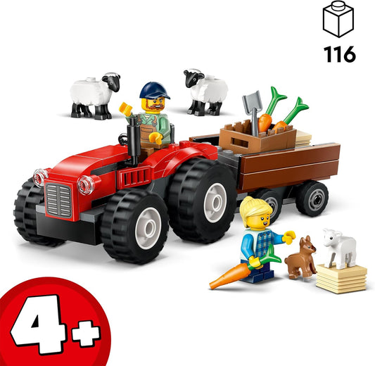 LEGO® | City: Red Farm Tractor with Trailer & Sheep (60461)