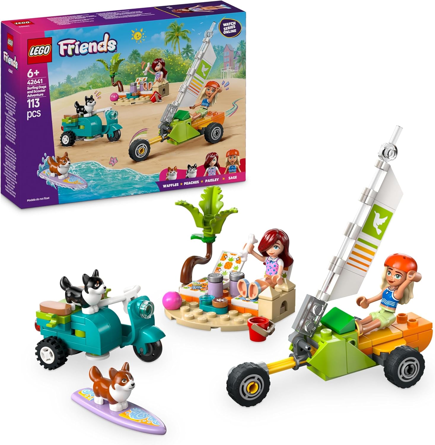 LEGO® | Friends: Surfing Dogs and Scooter Adventure (42641)