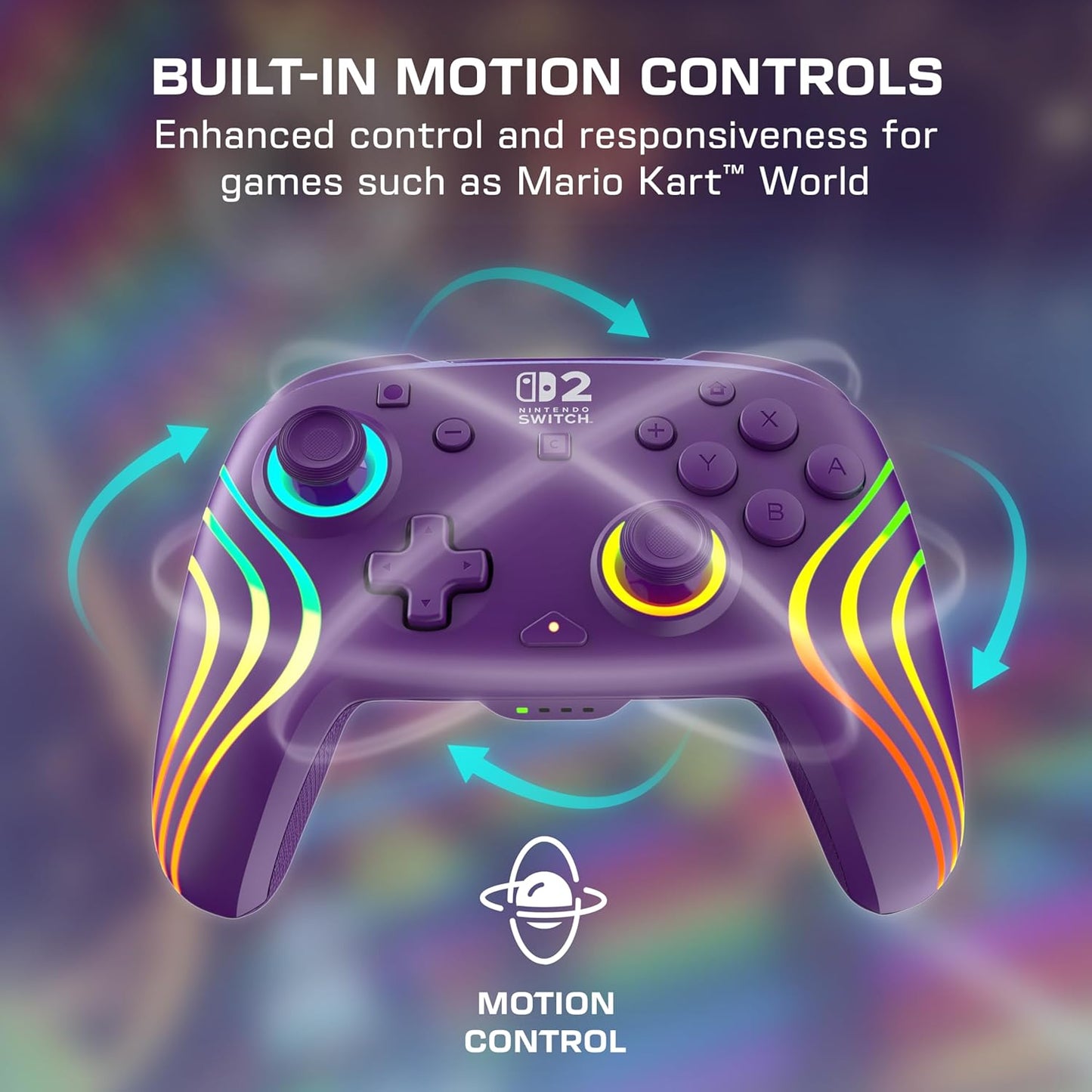 PDP Afterglow Wave Wireless Controller - Purple (Nintendo Switch 2)