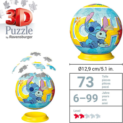Ravensburger Stitch 3D Puzzle Ball 72pc