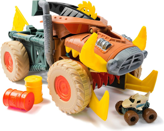 Monster Jam Mini Megalodon Mad Hog Chomper and Monster Truck Playset