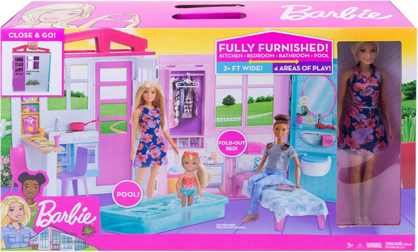 Barbie: Doll + Dollhouse Portable 1 Storey