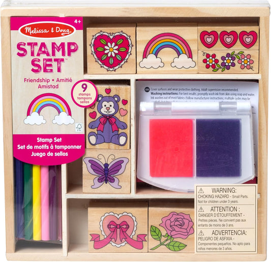 Melissa & Doug Friendship Wooden Stamp Set packaging