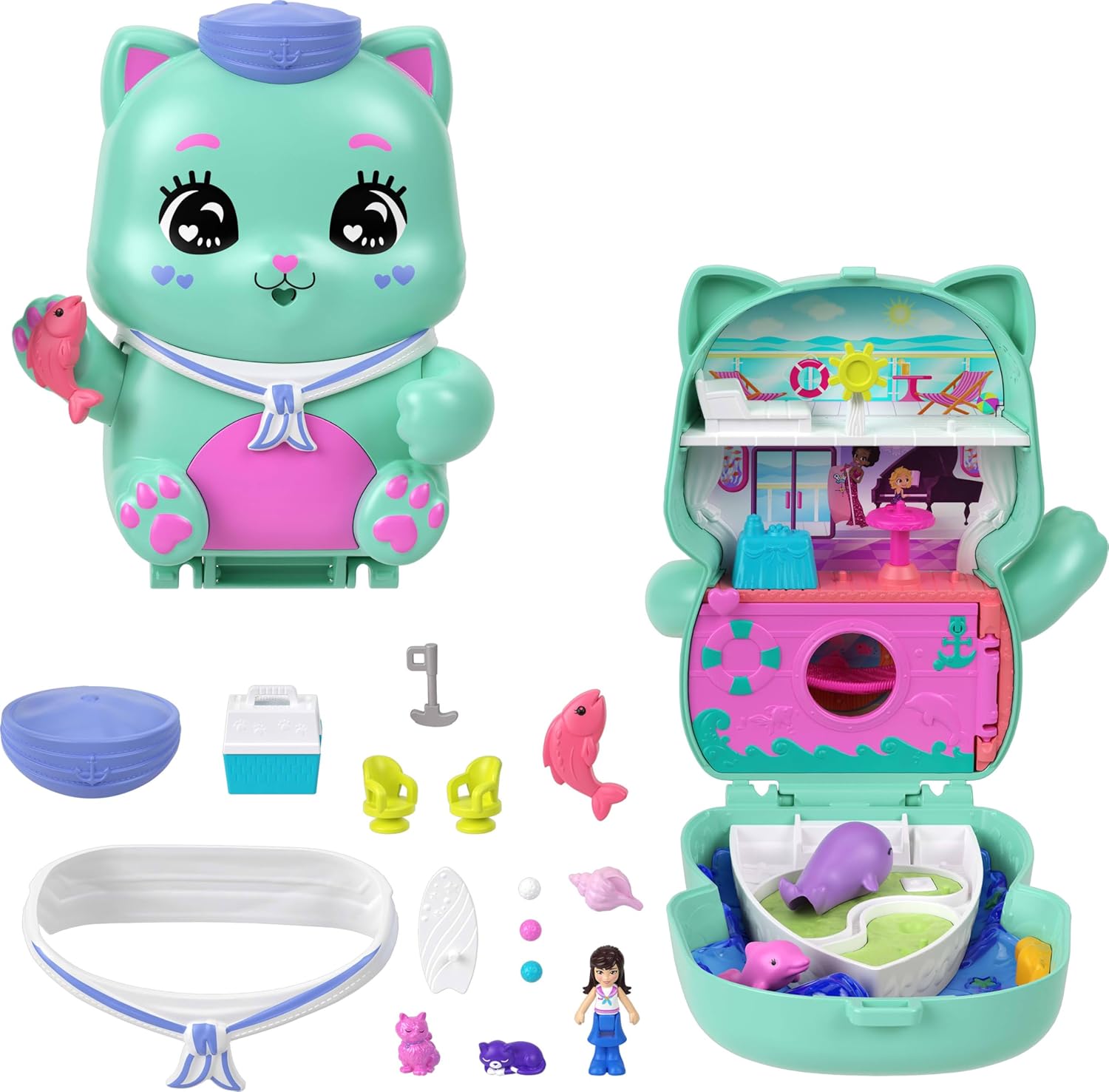 Polly Pocket - Set Sail Kitty Compact