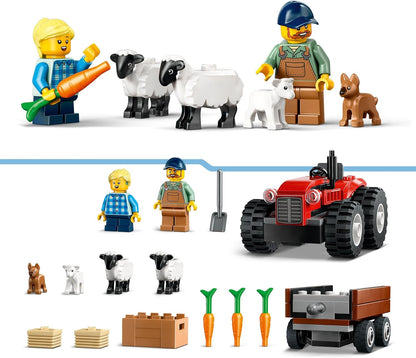 LEGO® | City: Red Farm Tractor with Trailer & Sheep (60461)